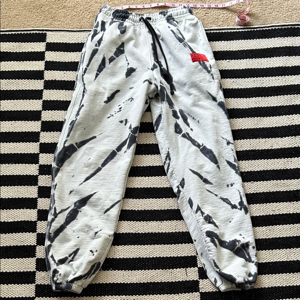 CHNGE Black and White Tie-Dye Joggers
